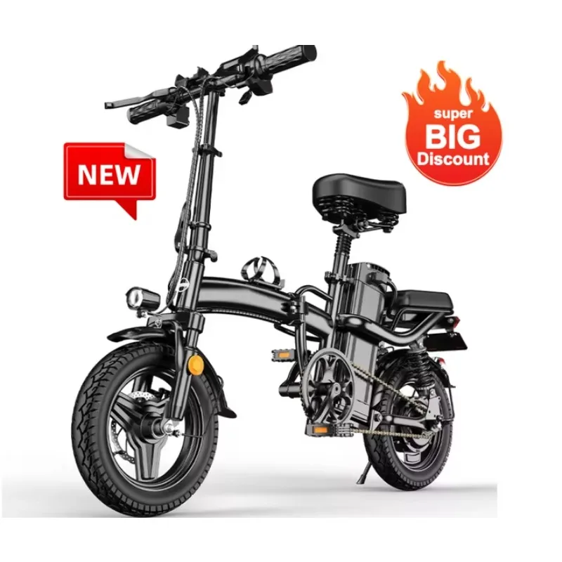RRE 350W folding electric bicycle with 48V lithium battery, produced by Chinese factory, adult electric bicycle, 3-speed electri