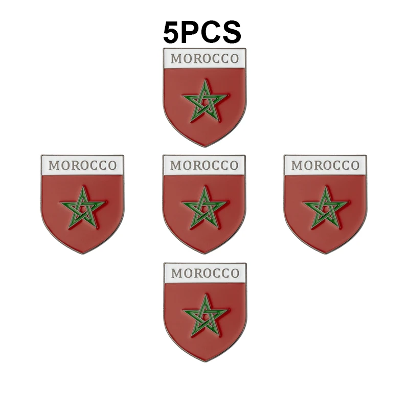 1-5-10-50-100PCS Morocco Mobile Phone 3M Sticker Badge Metal Pin Broooches Pins