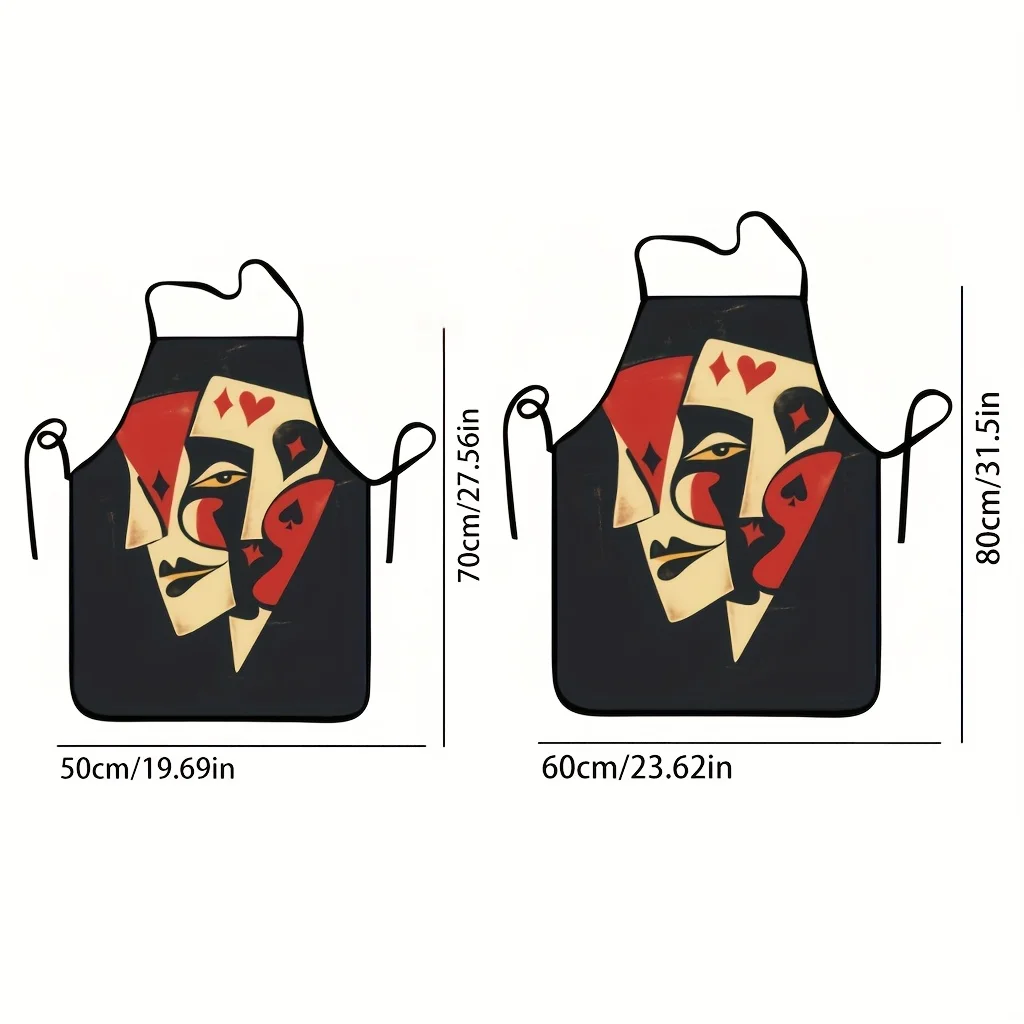 Stylish Playing Card Design Apron for Kitchen Cooking Baking Apron Gift for Women and Men