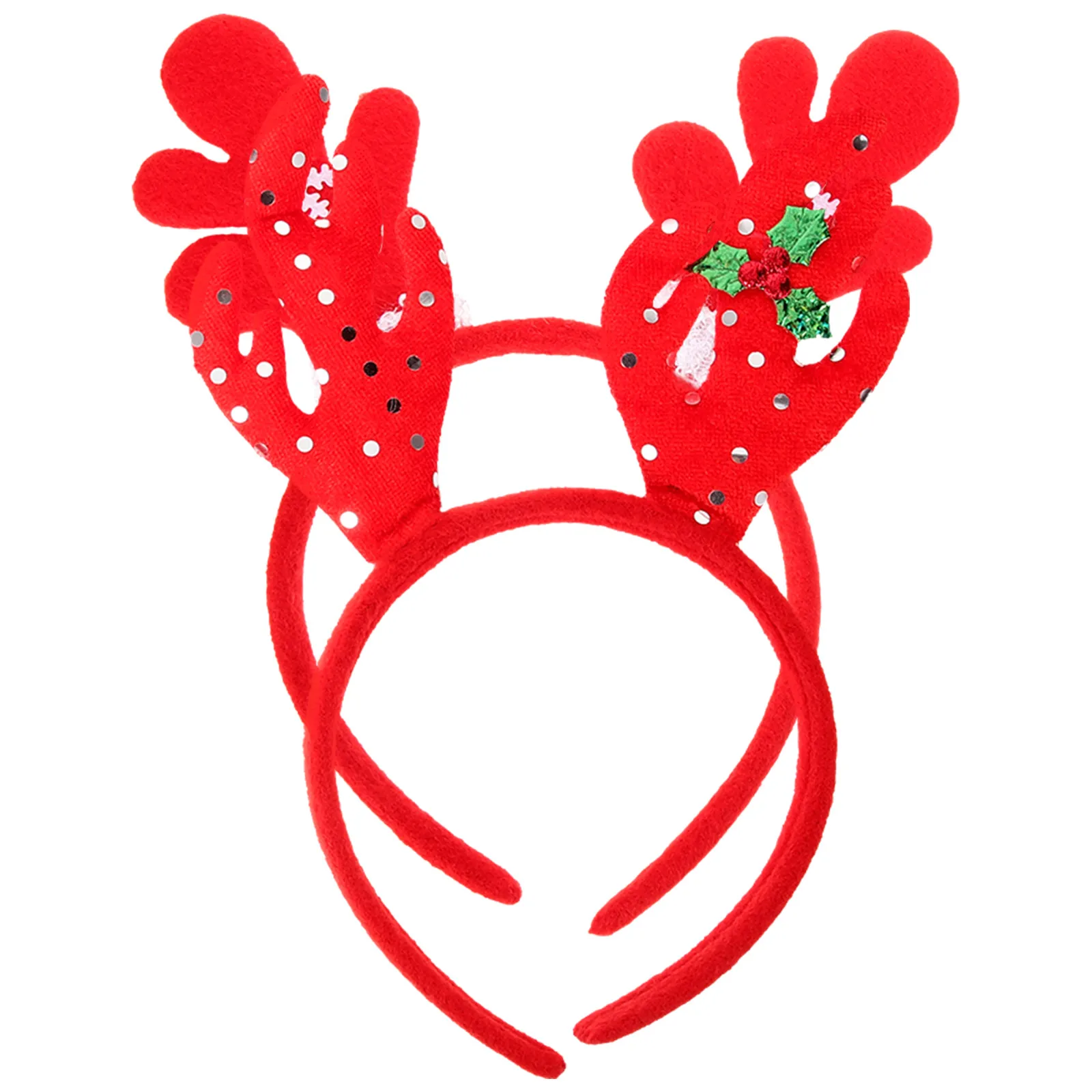 

2 Pcs Antlers Headband Christmas Headbands Fancy Dress Accessories Sequins Hair Hoop