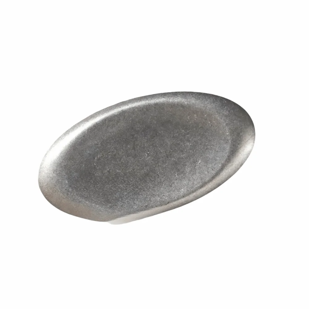 New Retro Stainless Steel Trays Rectangle Oval Sushi Plates Industrial-style Tableware Shallow Plates