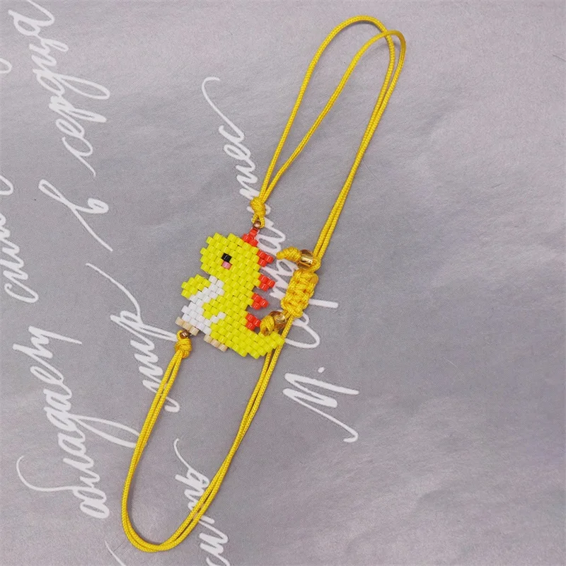 ZHONGVI ميوكي سوار مُزين بالخرز للأطفال لطيف الحيوان ديناصور الباندا تصميم أساور Pulsera موضة بوهو مجوهرات للهدايا فتاة #4