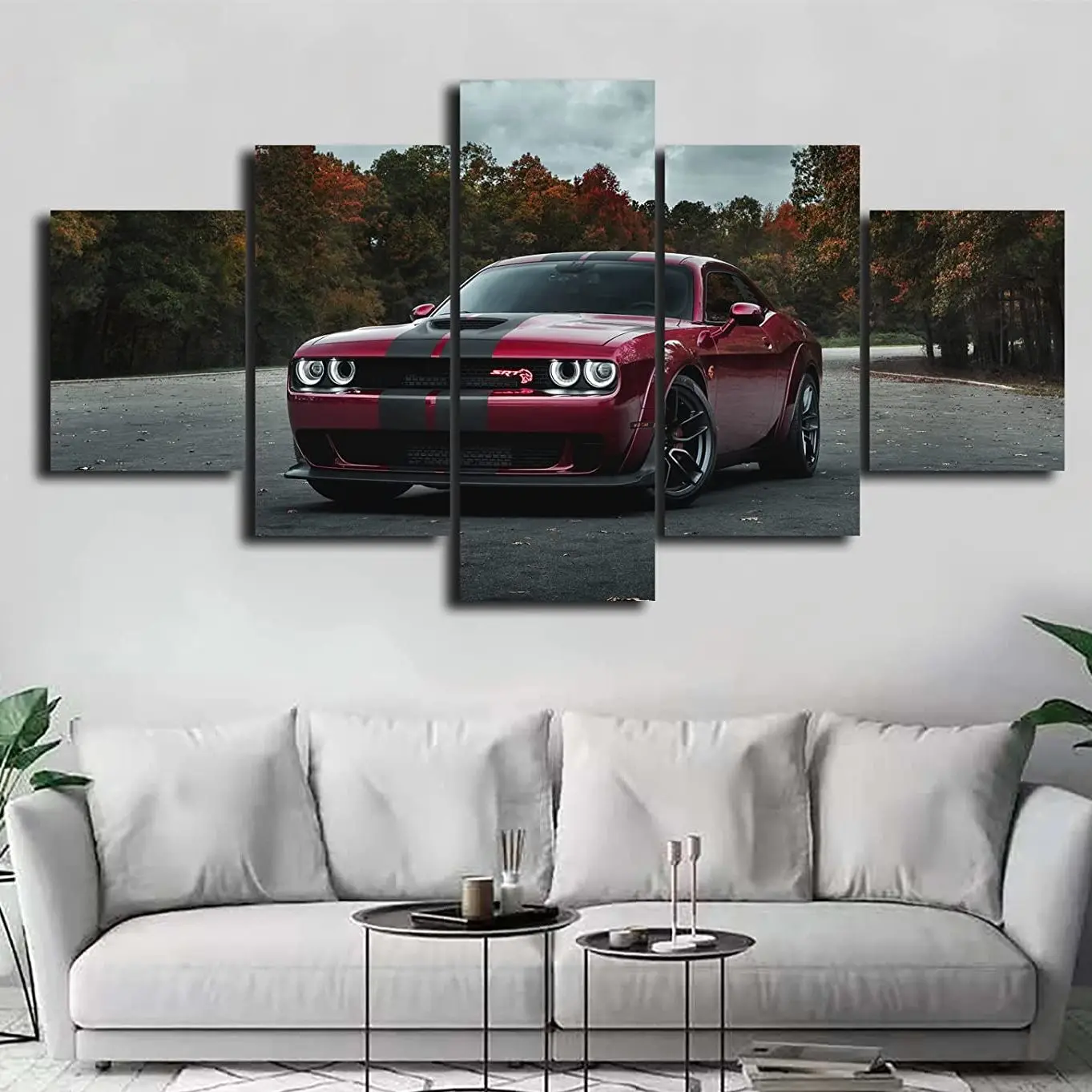 

Luxury Dodge Challenger Poster 5 Pieces Wall Art Canvas Decorative Painting Living Room Pictures Print Home Decor Mural Artwork