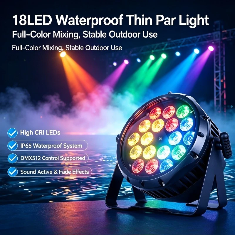 18pcs 24pcs 10W 6in1 Waterproof LED Par Light Outdoor Wash Lamp Landscape Stage Lighting
