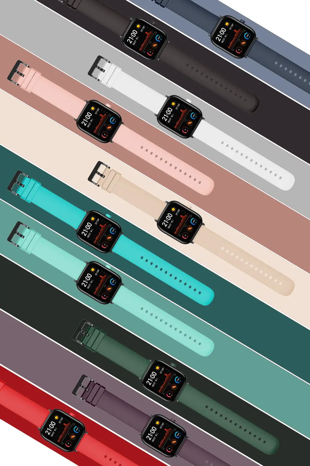 Watchband For Huami Amazfit GTS 4 3 2 2e Bip 3 U pro GTS4 2 Mini Sport Bracelet Strap For Amazfit GTR 42mm GTR Mini Wrist Strap