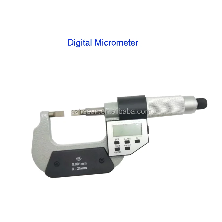 yyhcHigh precision China supplier 0-25mm A model type 0.75  head digital micrometer