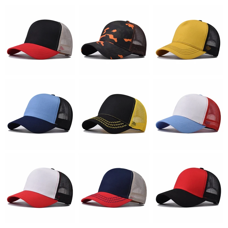 Fashion Color Blocked Panel Embroidery Baseball Cap Four Seasons High Quality 5 Panel Hip Hop Peaked Cap Sunscreen Snapback Cap