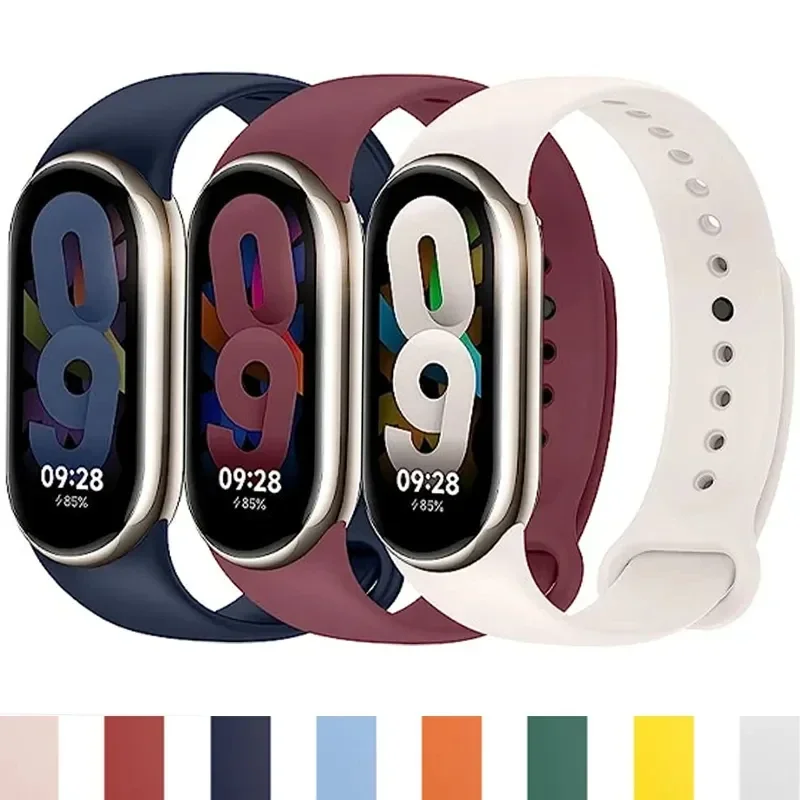 

Ремешок для Mi Band 8 Xiaomi 8 NFC-браслет Спортивный ремень Силиконовый сменный браслет для умных часов Ремешок для часов Xiaomi Mi Band 8
