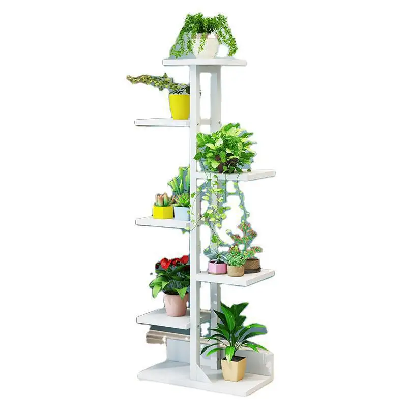 Iron Indoor MultiLayer Flower Pot Stand SpaceSaving Succulent Shelf Living Room Green Dill Plant Display Rack