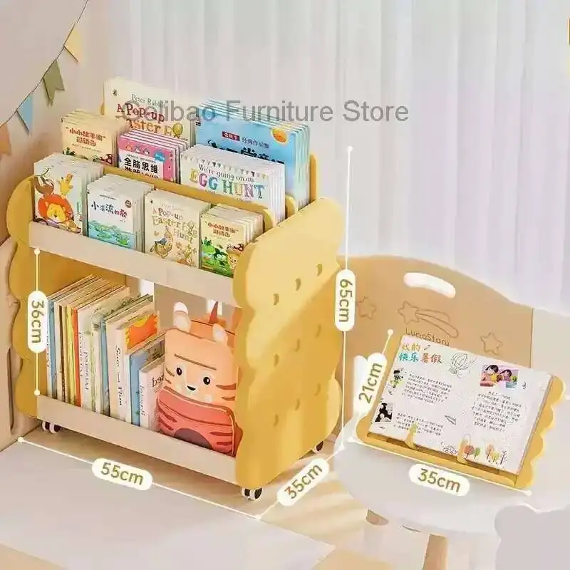 Side Mobile Document Bookshelf Organizer Large Desk Storage Rack Bookshelf Desk Storage Shelf Kid Picture Book Home Organizer