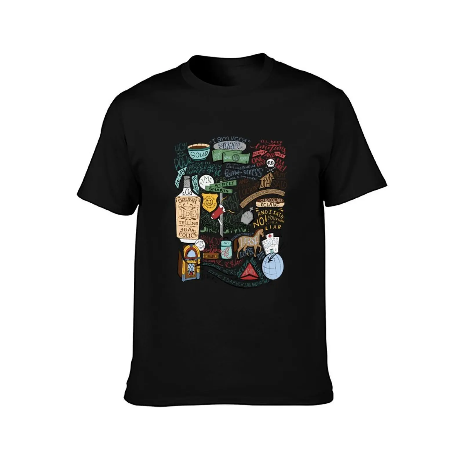 (Colorized) John Mulaney Quote Compilation T-Shirt, Summer Casual Cotton Tee, Oversized Streetwear Tops, Vintage Graphic Print