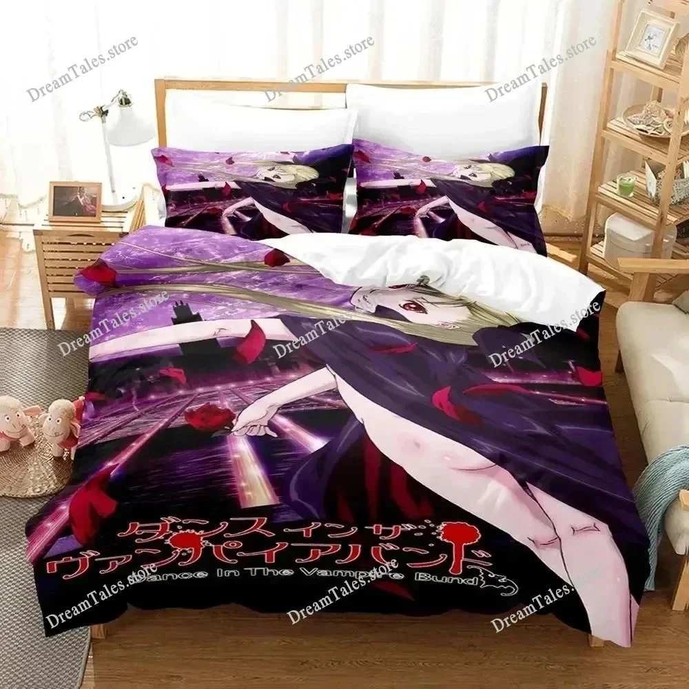 

Anime Dance In The Vampire Bund Bedding Set Duvet Cover Bed Set Quilt Cover Pillowcase Comforter King Queen Size Boys Adult741