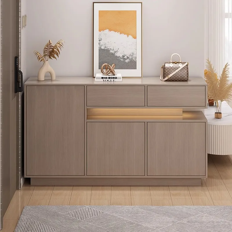

Modern Wooden Shoe Rack Cabinet Entrance Ultra Thin Multi Layer Storage Shoe Cabinet Furniture