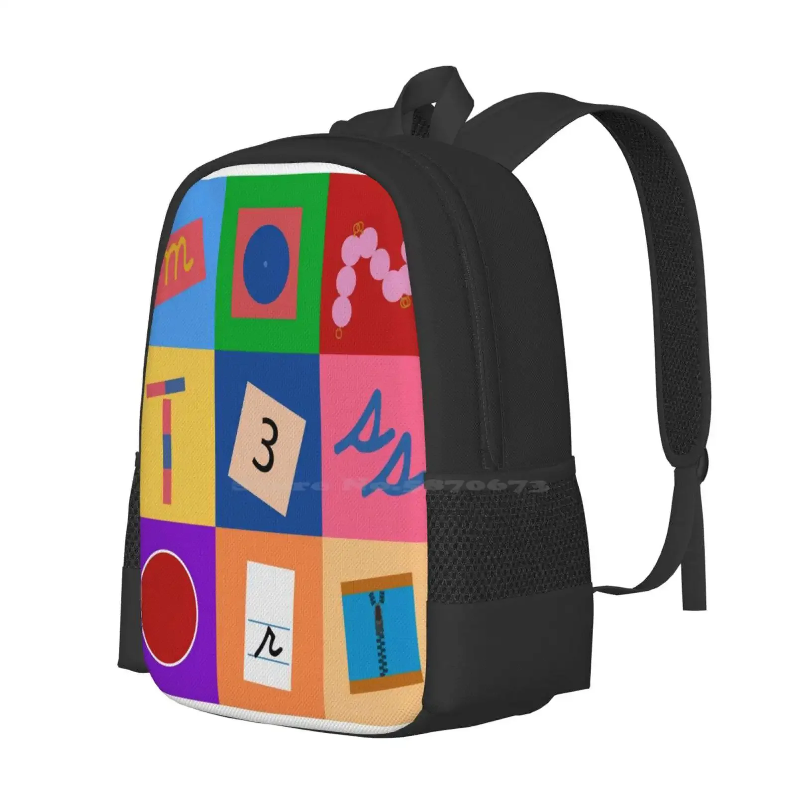 مواد مونتيسوري رائجة البيع حقيبة مدرسية على ظهره حقائب الموضة ماريا مونتيسوري الأطفال تعلم الطفل أطفال مونتيسوري أمي الأزرق #2