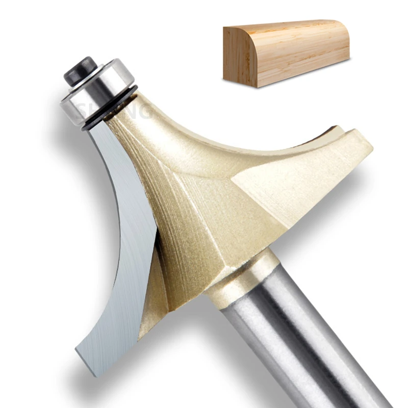 

Round Corner Woodworking Tool 1/4 1/2 Milling Cutters With Bearings CNC Chamfering Rounded Edges Round Over Router Bit for wood