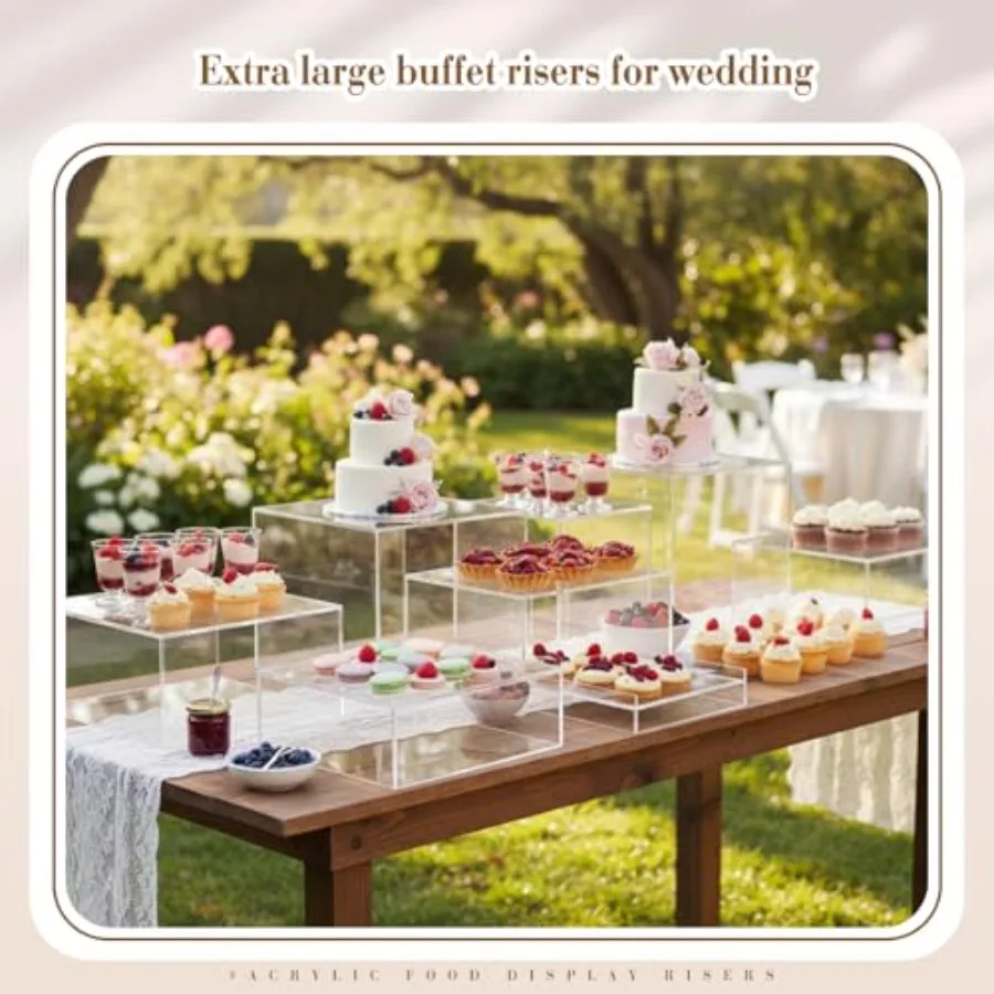 7 Pcs Extra Large Buffet Risers Set 10