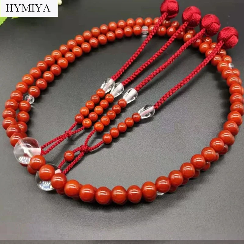 Red Agate 108 Beads Rosary Japanese Shingon Buddhism Prayer Beads Japan Tantrism Chanting 108 Beads Mala
