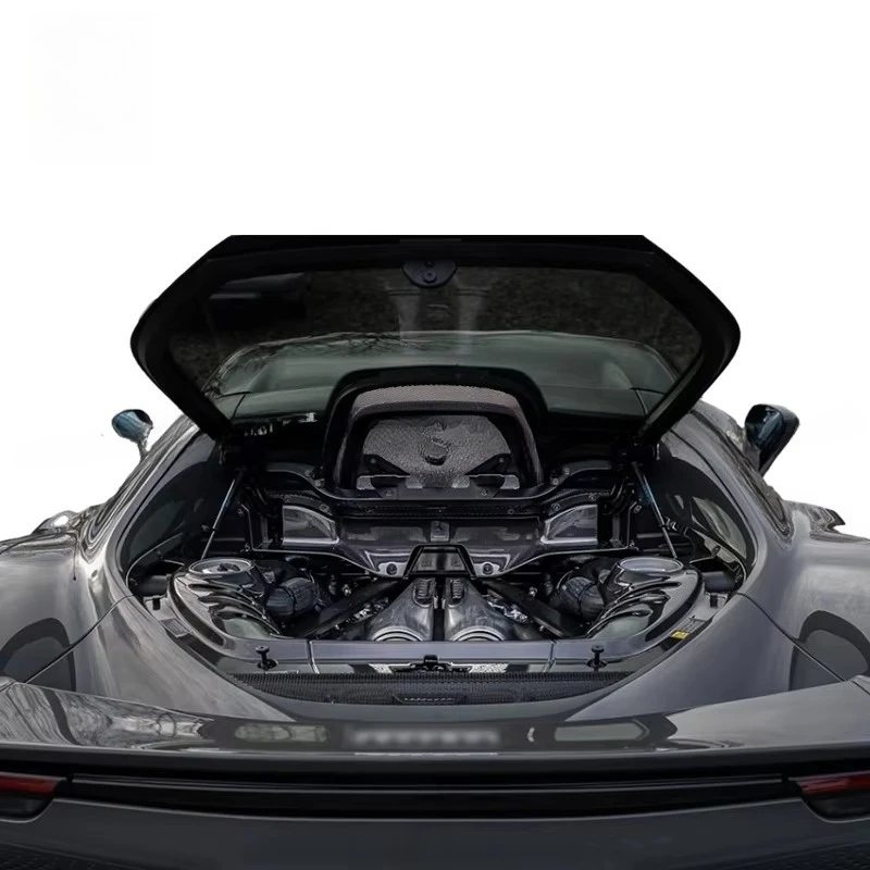 OEM Replacement Style Dry Carbon Fiber Interior Engine Bay Side Panels for 296 GTB Engine Compartment Kit