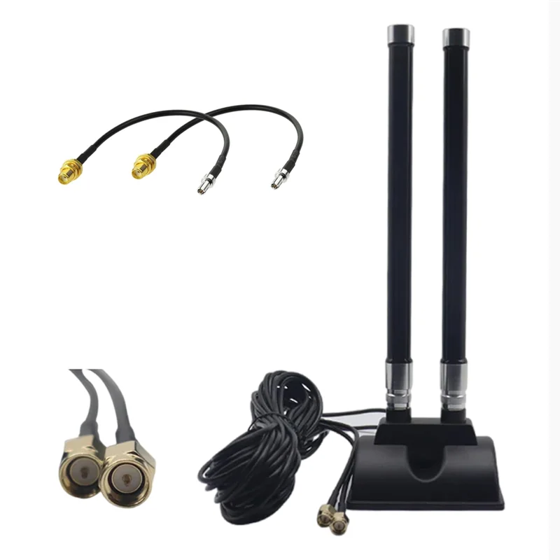 5G CPE راوتر هوائي LTE SMA ذكر هوائي مكاسب عالية 46Dbi 5G تمديد خارجي كابل قاعدة مغناطيسية هوائي-BCBW