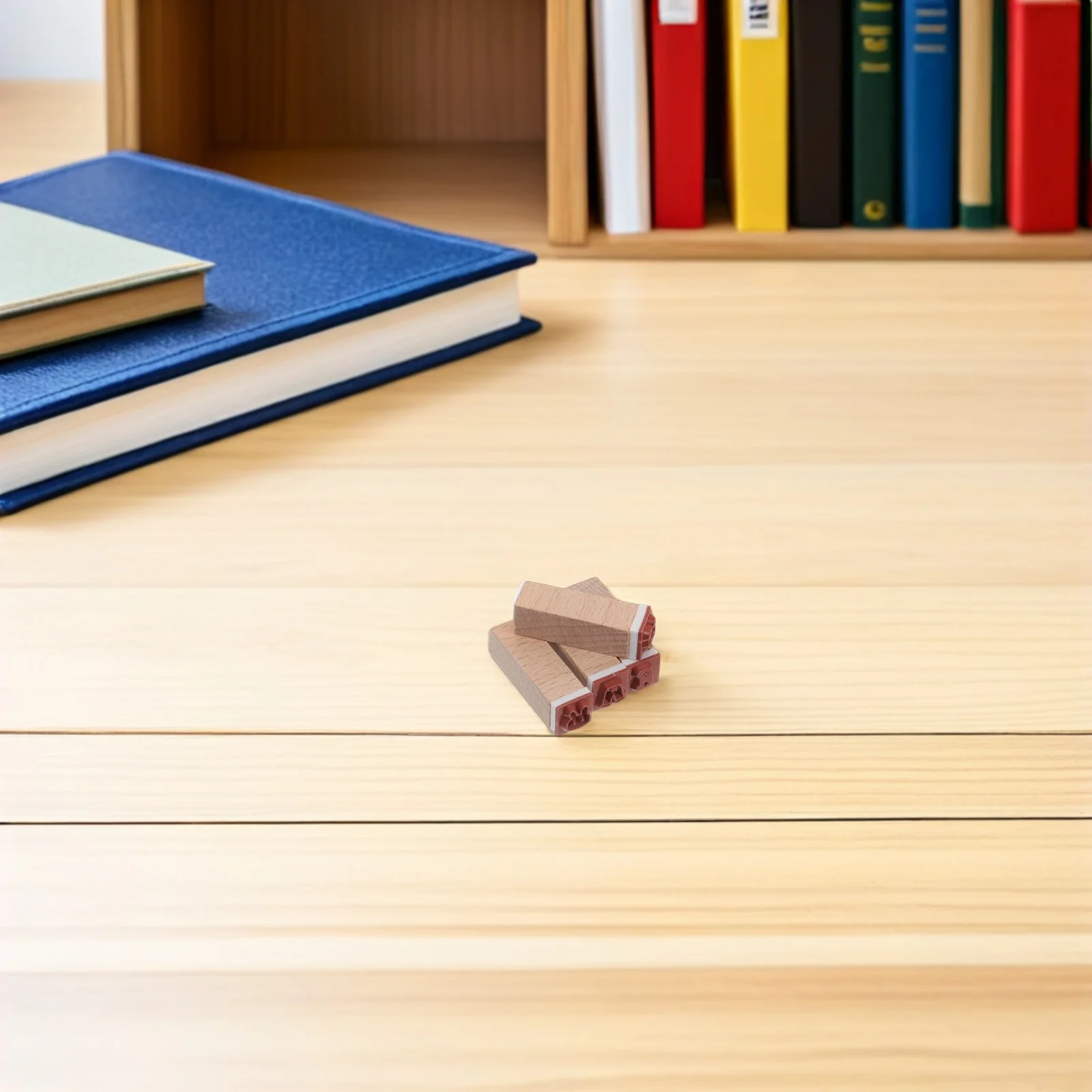 42Pcs Christmas Wooden Animal Stamps Mini Rubber Stamp Kit Cartoon Wood Block Stamps for Kids DIY Crafting Card Making Journals