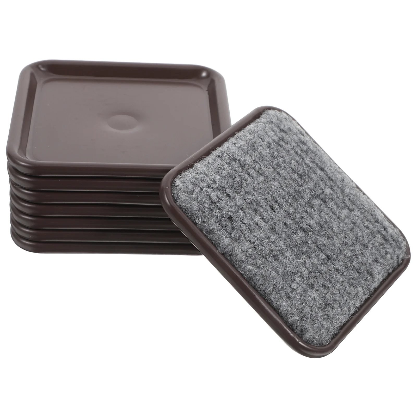 8 قطعة حماة الساق الأثاث أكواب العجلات المربعة للأرضيات الصلبة كرسي طاولة السرير منصات الأرضية ورأى قدم السجاد الأثاث #2