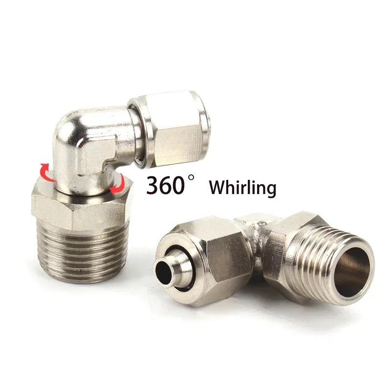 Pneumatic Fittings Air Fitting PL 4-M5 4 6 8 10 12 14 16mm Thread 1/8 3/8 1/2