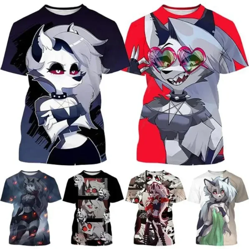 Fashion Men Clothing New Helluva Boss Loona 3D Print Anime T-shirt Personalized Hip Hop Harajuku Street Unisex Oversized T Shirt