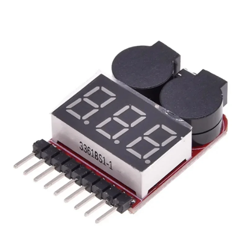 Lipo Battery Voltage Tester volt meter monitor buzzer Alarm 1-8s 3.7V-22.2V For Rc Lipo Battery Models