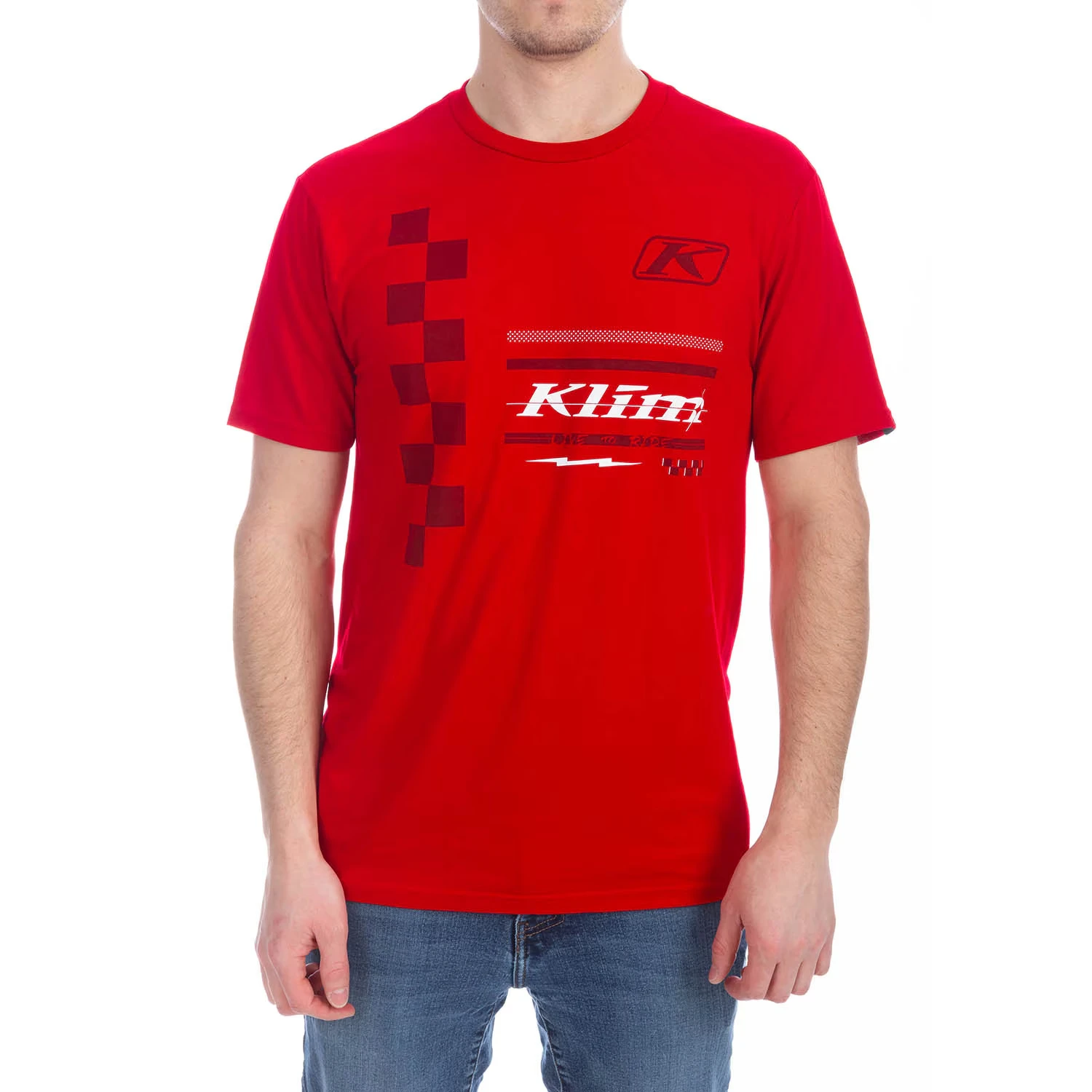 Streetwear Brand Kl - 赤い格子縞の旗 KL アウトドア ADV スノーモービルブランド Tシャツ綿グラフィック