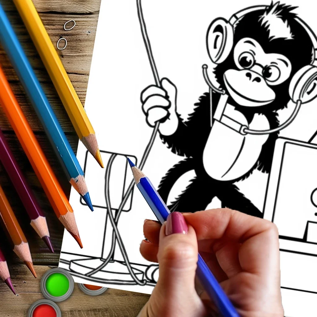 Libro para colorear de animales de oficina para adultos |   Libro para colorear de 28 páginas, material de dibujo para Navidad, Acción de Gracias