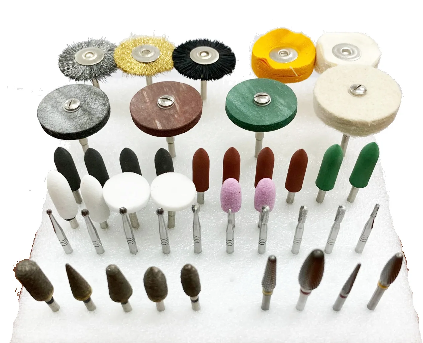 Dental Lab Polishing Diamond Burs Kit Alloy Grind and Polish HP Shank