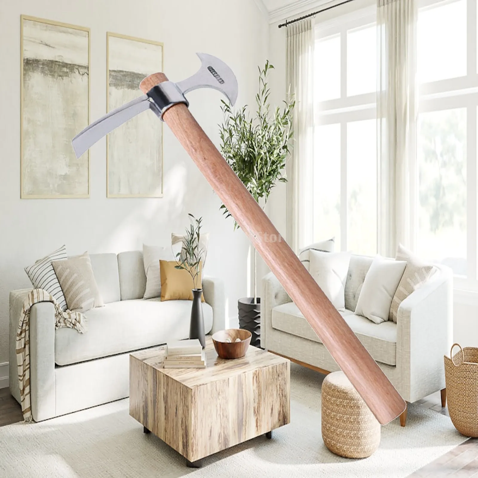 Heavy Duty Stainless Steel Gardening Pickaxe Manual Garden Tool for Soil Breaking and Outdoor Planting Tasks