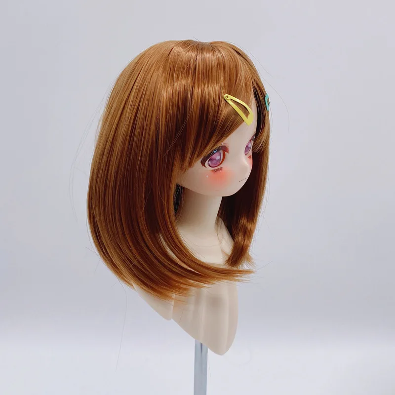 Anime Thin Bangs Braids 1/3 1/4 1/6 BJD Wig Long Straight Hair Doll Wig DIY Dress Up Doll Hair Girls Gift Dolls Accessories