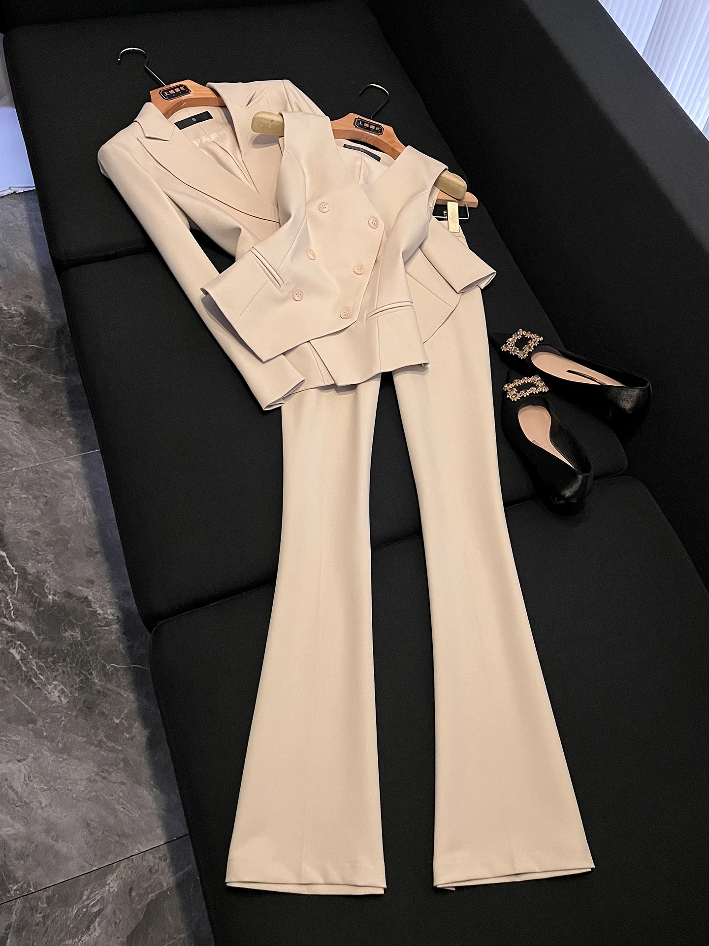 

Busin Profional Suit Set Managerial Workwear Managerial Vest High-End Feel Autumn Spring Collection Z835