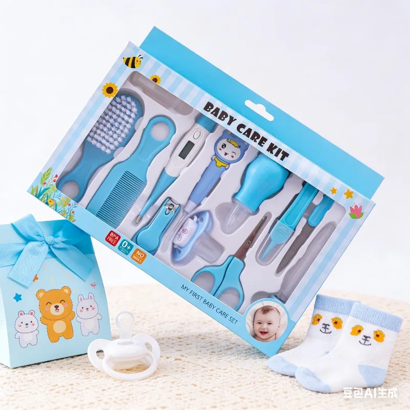 

zBaby Health and Grooming Kit 10 in 1 Set Includes Thermometer Nail Clipper Toothbrush Comb and Brush