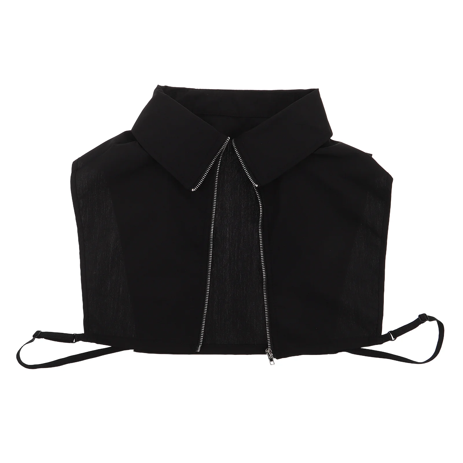 

Neck Fake For Women Detachable Polyester Dickey Autumn Winter Blouse Insert Zippered Faux Shirt Collar Decorative False