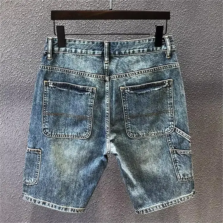 Summer Men's New Slim Fit Denim Shorts Y2k Denim Shorts Baggy Jeans For Men