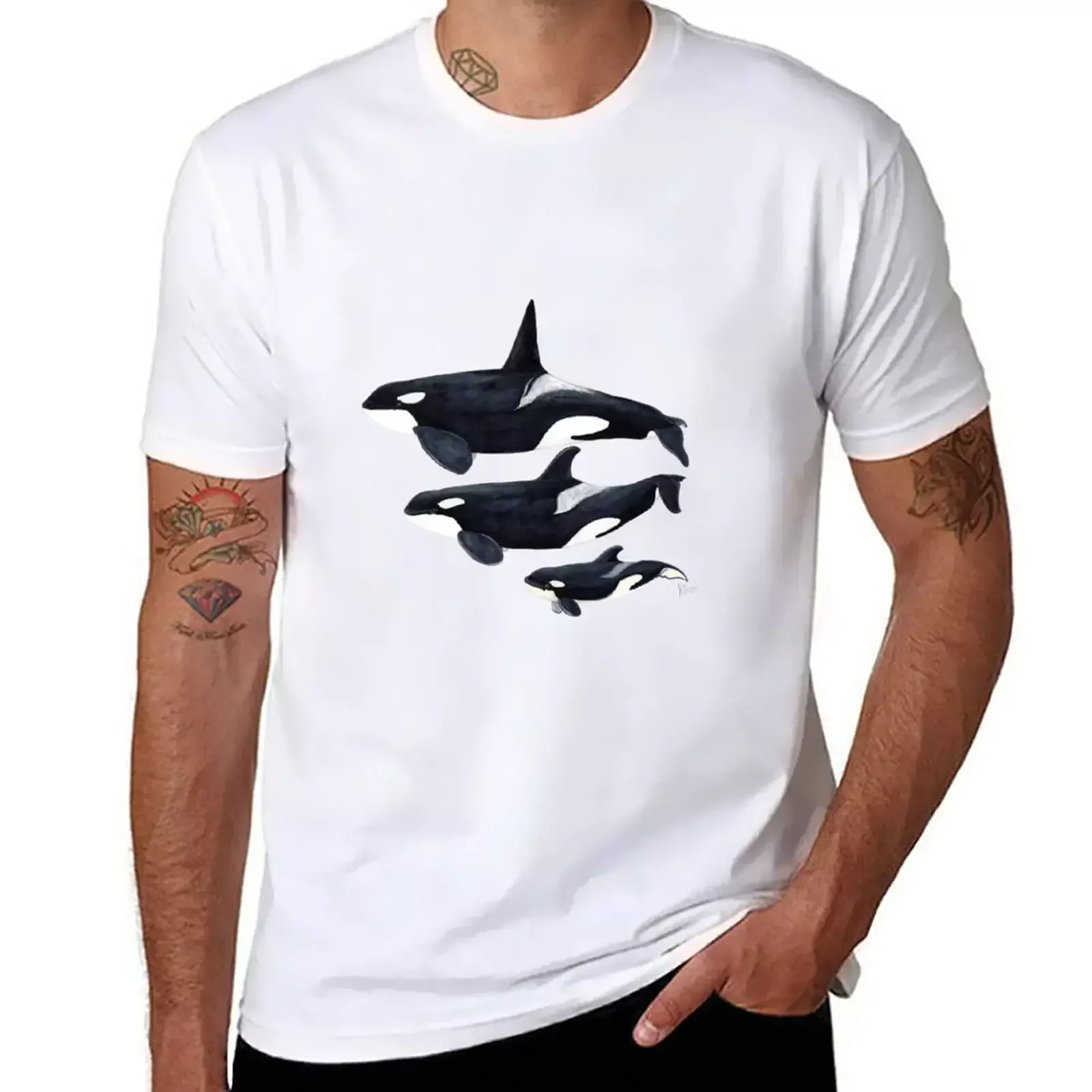 Orca T-Shirt funnys anime mens tall t shirts