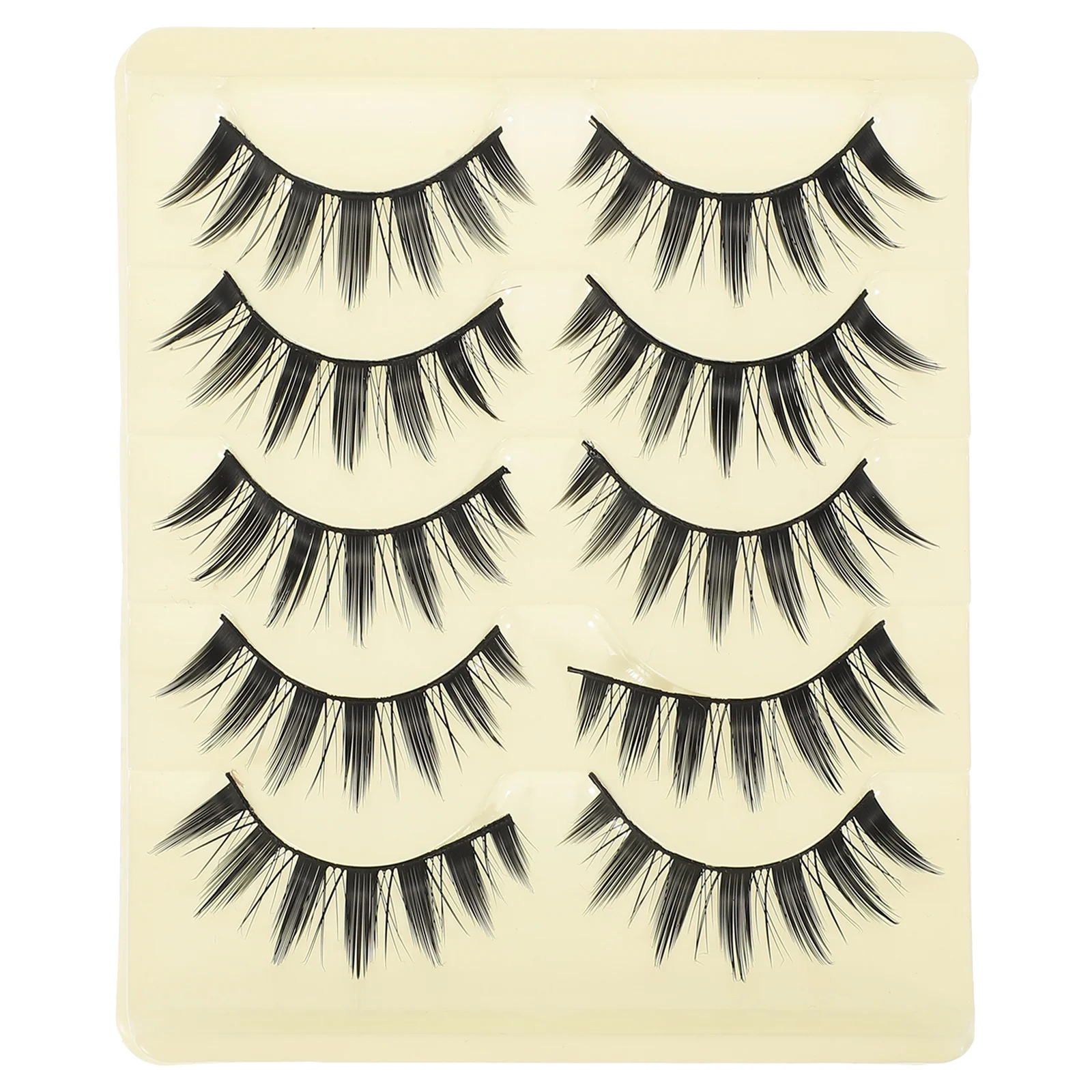 5 pares de pestañas postizas, efecto espesante de alargamiento Natural, mejora las párpados dobles, pestañas postizas de larga duración, accesorios de maquillaje
