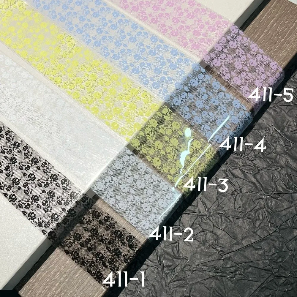 Fashion Lace Design Nail Foils Black White Tulip Pattern Nail Stickers Sequin Effect Nail Decorations Manicure DIY