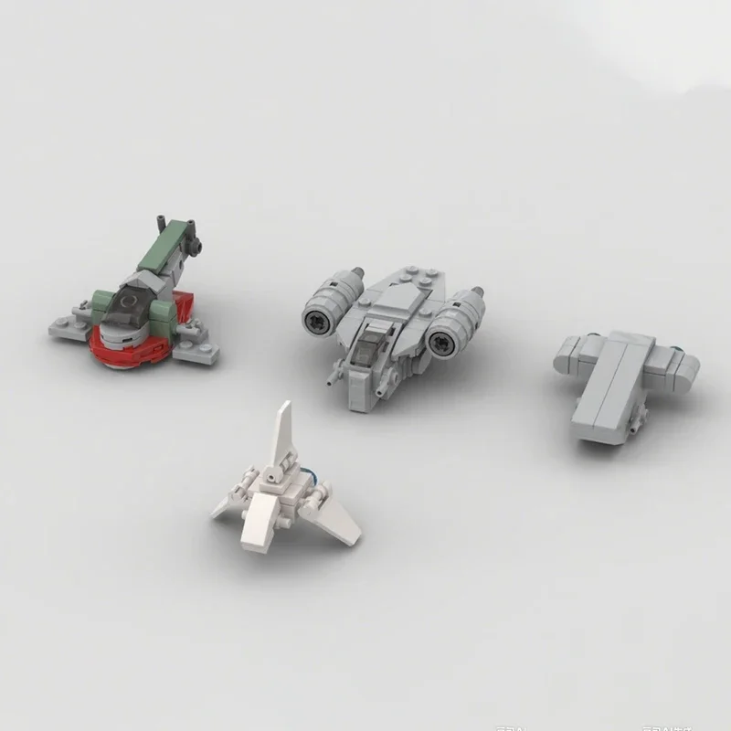 152Pcs MOC StarBatter Slave1 Razor Crest Imperial Lambda Shuttle Dropship Microsize DIY Model Building Blocks Birthday Toys Gift