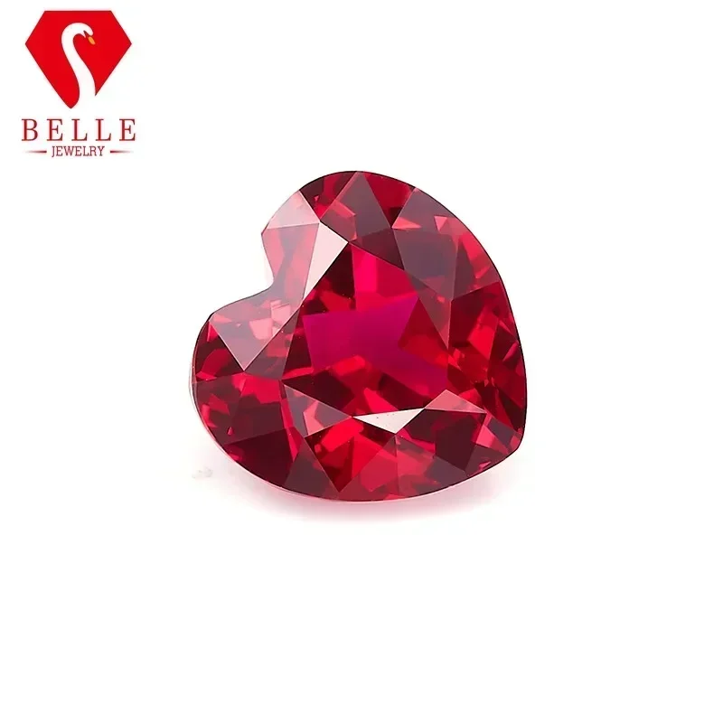 

HP Brilliant Heart Cut Hot Sale Natural Lab Grown Ruby Moissanite VVS1 AGL Certificated Diamond Beads Jewelry Making Charms