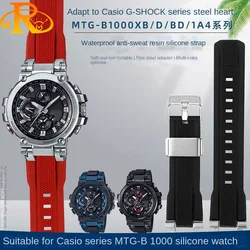 For Casio G-SHOCK MTG-B1000 G1000 MTGB1000 Fashion Durable Silicone watchband Concave port Men's Sports Rubber Watch Strap Belt