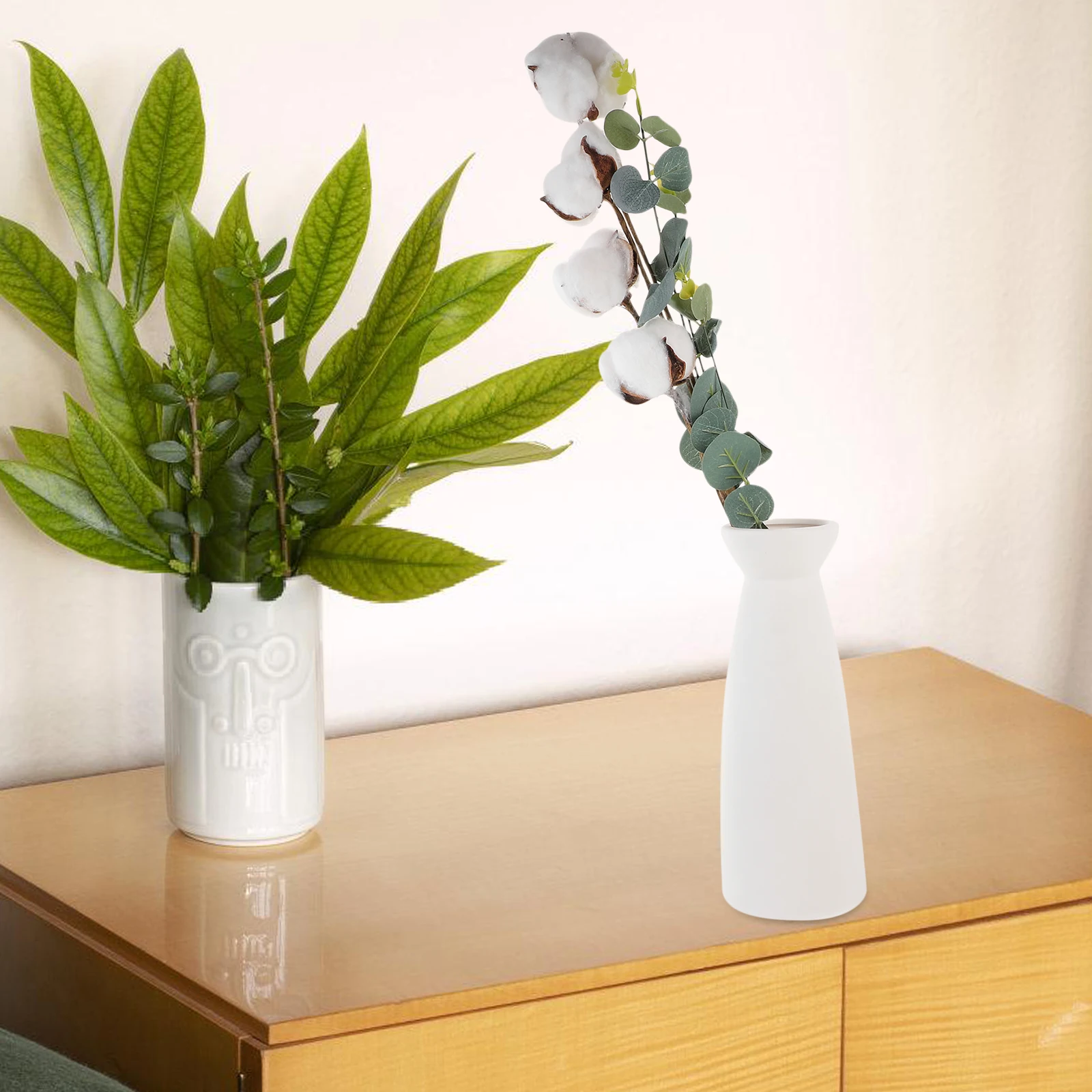 

Simulated Eucalyptus Cotton Stems Decor Artificial Cotton Stems Decor Greenery Branches Wedding Party Home Holiday nament