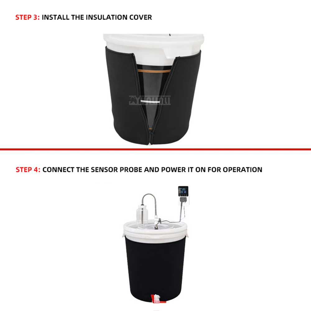 

Комплект оборудования для домашнего пивоварения: баррель для ферментации с системой нагрева и контроля температуры