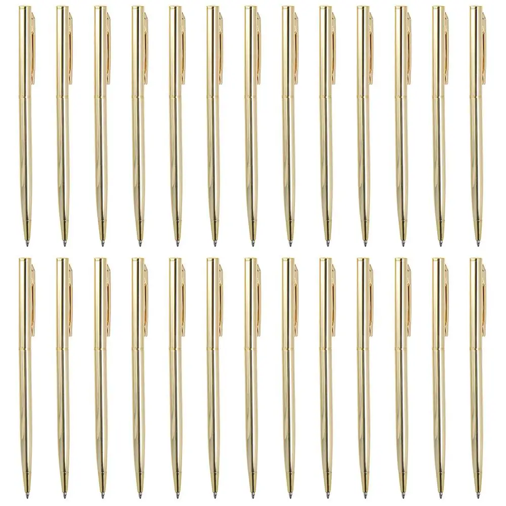 

Канцелярские товары, 26 шт., шариковые ручки, тонкие выдвижные тонкие шариковые ручки, ручки с металлическим чернилом для дома