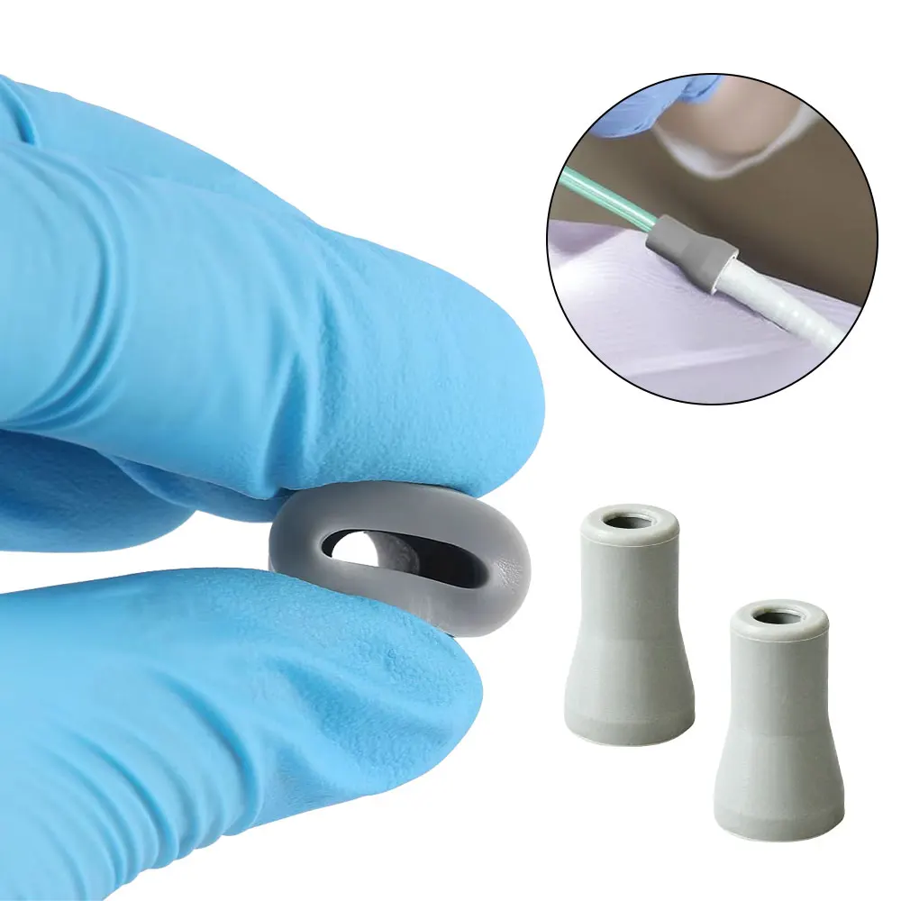 10pcs Dental Saliva Ejector Weak Suction Rubber Tip Adapter Suction Tube Connector Replacement Accessory for Dental Chair Unit
