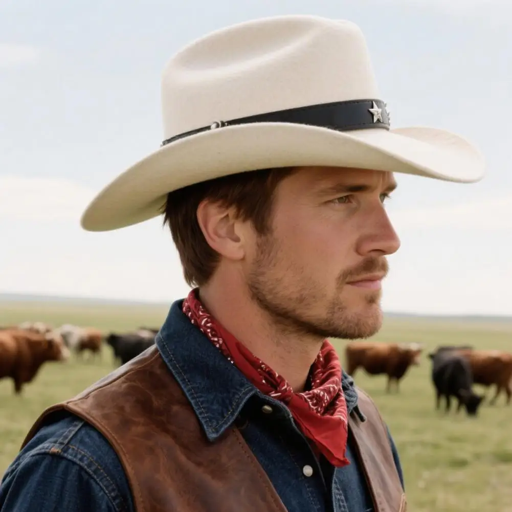 حزام مشبك قبعة رعاة البقر أنيق واسعة حافة قبعات رعاة البقر الغربية قبعة للنساء الرجال تنفس في الهواء الطلق الصيف صياد قبعة مع للشاطئ