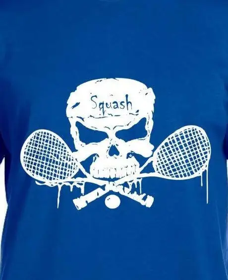 Skull Squash T Shirt for Athlete Fitness Athletic Sports Fan and Bones TH097