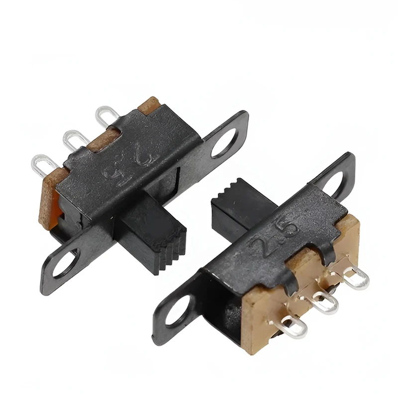 50 Stück Schiebeschalter Ss12F15G3-G7 (1P2T) 2. Gang 3Pin vertikaler kleiner Mini-Kippschalter Schwarz ohne festes Ohr 19,6 * 5,8 * 5H – Detail 3